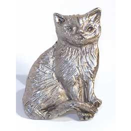 Emenee MK1092-AMS Home Classics Collection Cat 1-3/4 inch x 1 inch in Antique Matte Silver kidstuff Series